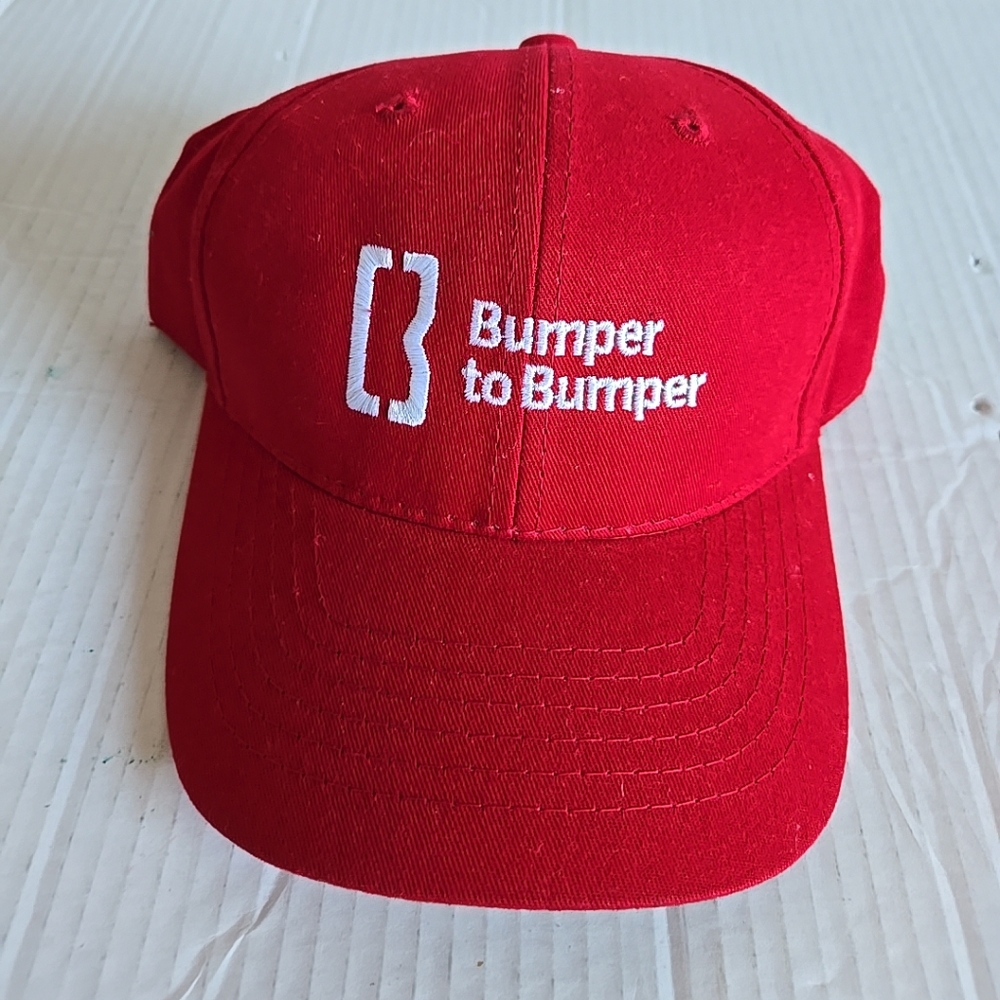 AJM International Bumper-To-Bumper Adjustable Hook & Loop Red Cap Hat